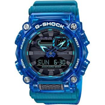 CASIO G-SHOCK 幻象音浪系列200米計時錶/藍/GA-900SKL-2A