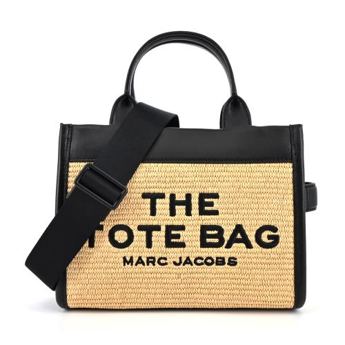 MARC JACOBS WOVEN編織手提-斜背兩用托特包-迷你-黑