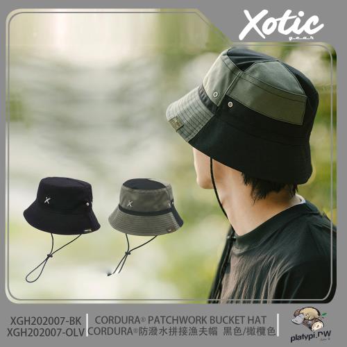 【XOTIC】防潑水拼接漁夫帽 防水帽大頭圍帽子 漁夫帽 運動帽