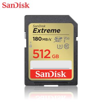 【現貨免運】 SanDisk Extreme 512GB SDXC U3 V30 相機記憶卡 速度180MB/s 終身保固