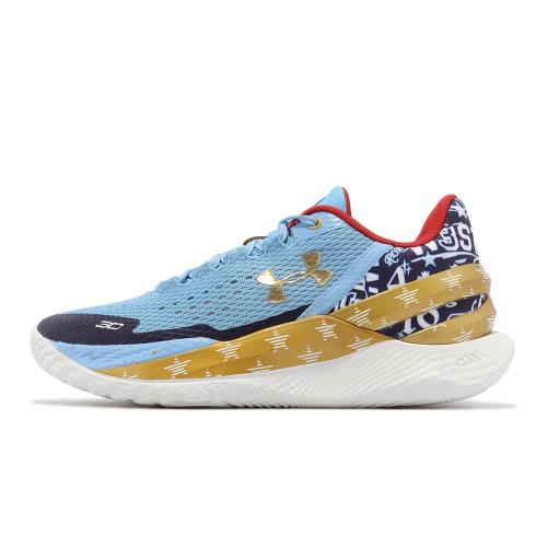 Under Armour 籃球鞋Curry 2 Low Flotro 男鞋藍金緩震星星圖騰ASG 運動