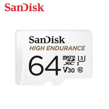 【現貨免運】SanDisk 64GB 高耐寫度 記憶卡 microSD 行車記錄器 監視器 適用