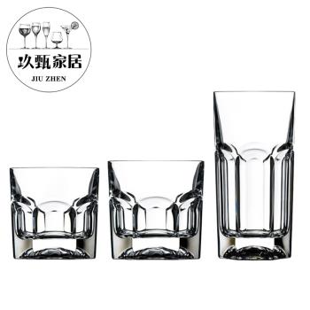 6只裝水晶玻璃威士忌杯古典洋酒杯芝華士XO酒杯水杯啤酒杯