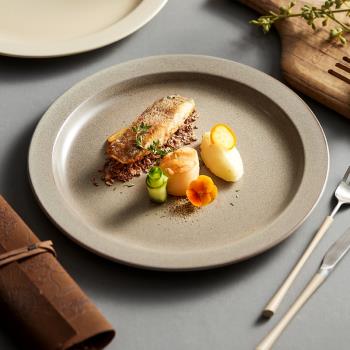 菜盤子高級感輕奢家用2022新款網紅復古陶瓷創意日式牛排西餐餐盤