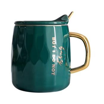 貝瑟斯馬克杯北歐ins風陶瓷帶蓋勺簡約個性家用辦公水杯子咖啡杯