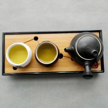 側把一壺兩杯茶具小套裝家用日式陶瓷單人簡約酒店客房民宿茶壺杯
