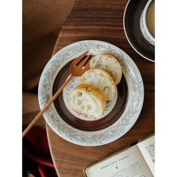 澤滕家 ins復古高顏值杯子早餐盤咖啡杯碟套裝家用水果甜品點心盤