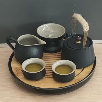 黑陶茶具套裝家用客房辦公室會客輕奢中式陶瓷茶杯小精品泡茶神器