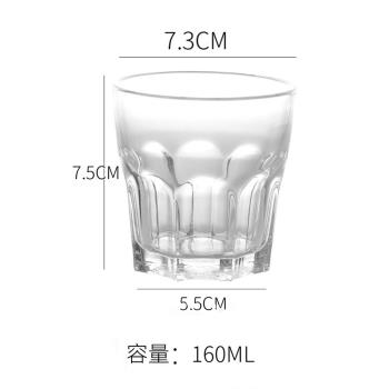 餐廳酒店玻璃杯茶杯水杯鋼化八角杯KTV酒吧啤酒杯洋酒杯洛杯餐杯