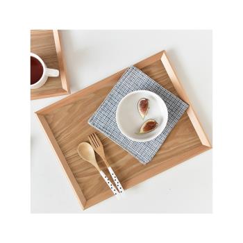 象有秘密日式木盤子水果托盤茶盤木質長方形餐盤實木面包盤收納盤
