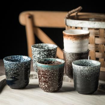 日式和風創意陶瓷杯具功夫茶杯套裝 飯店酒杯茶水杯子直身杯單個