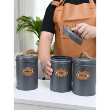 收納咖啡豆罐zakka出口ins個性鐵皮茶葉砂糖奶粉儲存收納儲物罐