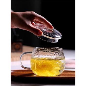 家用精緻玻璃杯微波爐水杯高顏值輕奢杯子耐熱早餐杯茶杯防爆高階