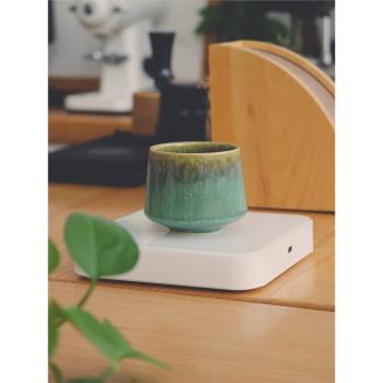 復古黃綠窯變陶瓷手握杯 耐高溫簡約澳白咖啡杯小號小容量 高顏值