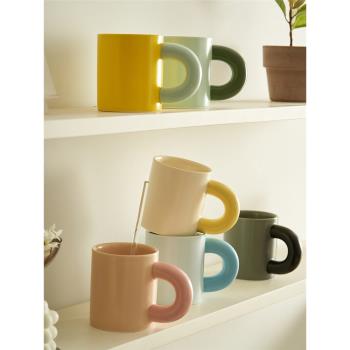 肆月 奶fufu馬克杯大容量陶瓷水杯家用情侶杯子辦公室咖啡杯ins風