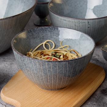陶瓷碗沙拉碗面碗家用湯碗餐具米飯碗北歐創意復古大口深碗拉面碗