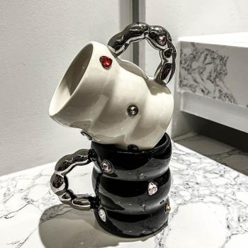 寶石派對圈圈馬克杯陶瓷水杯輪胎杯情侶咖啡杯創意ins小眾高顏值