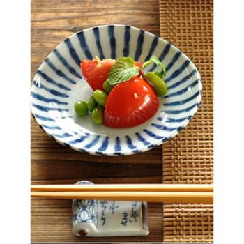 日本美濃燒碗盤子濃十草拉面碗碟子湯碗釉下彩陶瓷餐具不規則飯碗