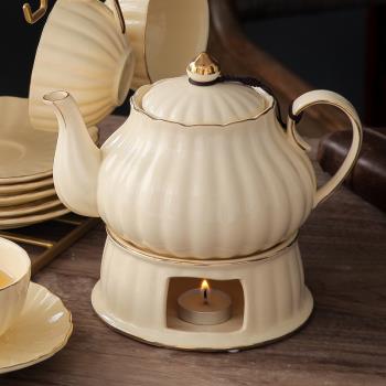 英式咖啡杯簡約玻璃煮花茶壺水果套裝歐式下午茶具蠟燭加耐熱禮物