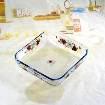 韓國進口耐高溫玻璃盤子家用烤盤烤箱微波爐餐盤魚盤菜盤碟子餐具
