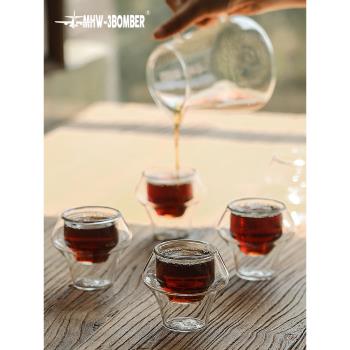 MHW轟炸機 咖啡杯 意式濃縮杯 雙層玻璃杯 茶酒杯 手沖奈頓品香杯