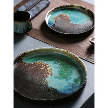 東榮歐式陶瓷平盤淺盤創意圓形牛排盤西餐意面盤家用水果沙拉盤子