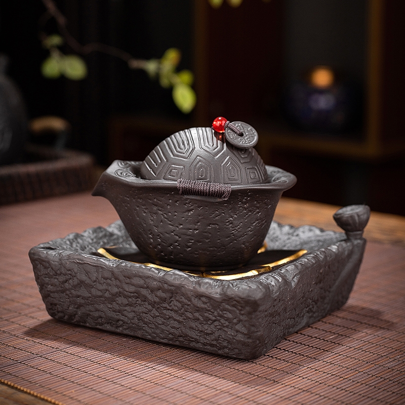 宜興紫砂壷承【蓮蓬壺託乾泡台】茶託 茶道具 新品未使用 宜興紫砂壺純全手工泡茶壺單人名家用小容量手抓壺茶壺帶壺承干泡|茶壺