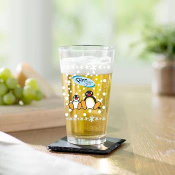 企鵝杯卡通玻璃杯一對pingu杯可樂吸管杯500毫升大容量耐熱高顏值