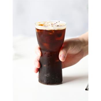 茶咖美器創意拿鐵透明氣泡咖啡杯