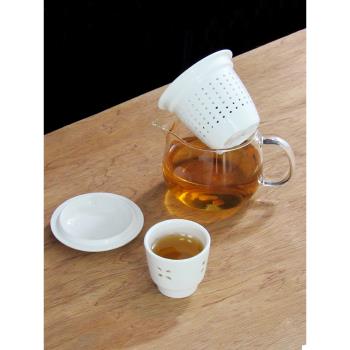 耐高溫玻璃泡茶壺茶水分離陶瓷過濾內膽茶隔個人花茶壺小號辦公室