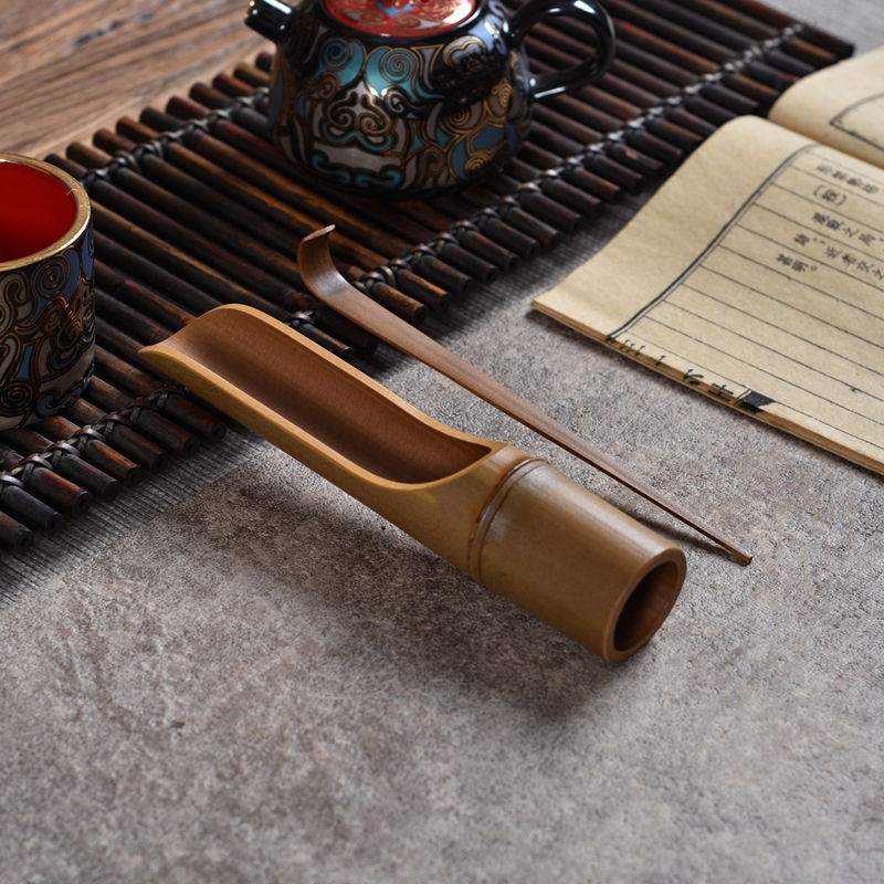 竹制茶則三件套中式純手工茶夾茶撥針茶勺匙賞茶荷日本茶道六君子|茶道