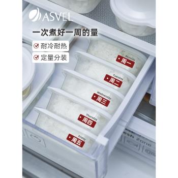 日本進口asvel保鮮盒密封餐盒便當盒冰箱收納盒可微波爐加熱飯盒