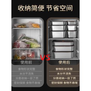 正方形保鮮盒食品級冰箱專用食堂廚房用品收納盒帶密封蓋碗盆商用