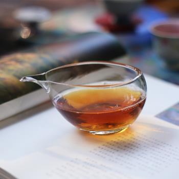 夏禾茶具新款鵝軟石蛋型創意公道杯高硼硅耐熱玻璃加厚茶海分茶器
