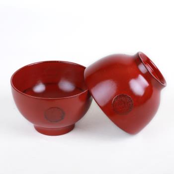 日式漆器木碗天然漆飯碗湯碗大漆實木貼布木碗復古風木頭碗