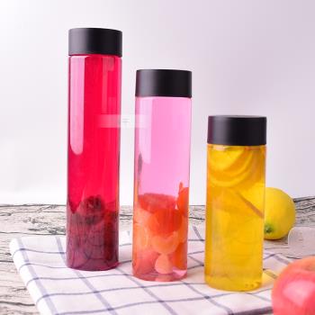一次性冷泡茶瓶子塑料瓶外賣水果茶杯打包圓柱分層果汁手搖酸奶瓶