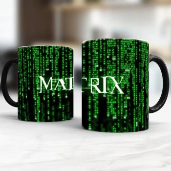 黑客帝國咖啡馬克杯 美式陶瓷辦公室用水杯 科幻電影愛好者禮物杯