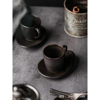 出口德國歐式窯變咖啡杯碟小容量咖啡杯意式濃縮復古咖啡杯