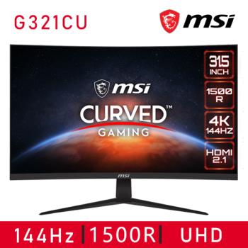 MSI 微星 Optix G321CU 32型 144Hz 4K曲面電競螢幕顯示器(32型/4K/HDR/144hz/1ms/VA)