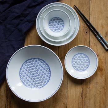藍common日本原裝進口美濃燒陶瓷盤日式家用菜盤湯盤輕量盤子云繪