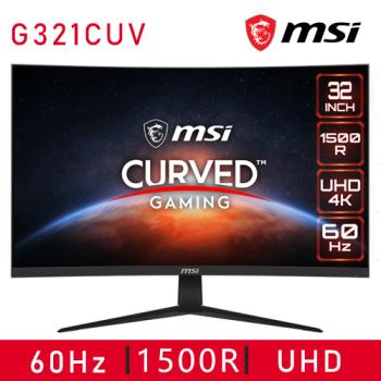 MSI 微星 Optix G321CUV 32型 4K曲面電競螢幕(32型/4K/HDMI/DP/VA)