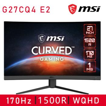 MSI 微星 27吋 G27CQ4 E2 2K 1500R 曲面電競螢幕