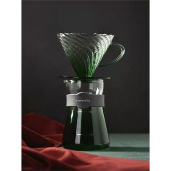 Brewista正品手沖咖啡套裝咖啡禮盒暗夜綠套裝耐熱玻璃濾杯分享壺