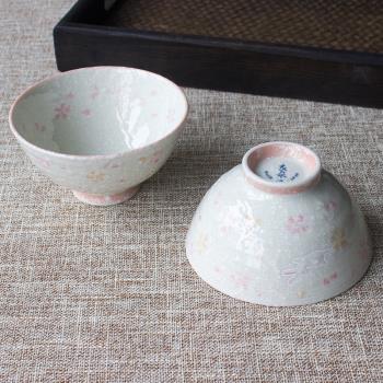 美濃燒良泉進口日式兔子陶瓷飯碗