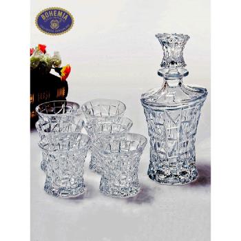 BOHEMIA捷克進口水晶玻璃威士忌酒杯套裝水晶杯白酒烈酒杯玻璃杯