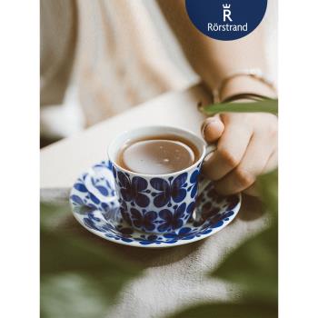 Rorstrand瑞典Mon Amie藍色經典咖啡杯家用餐盤復古陶瓷北歐水杯