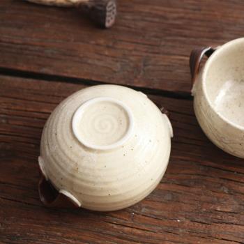 美濃燒日本進口雙耳碗創意陶瓷