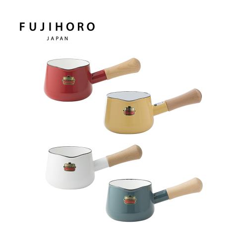 【FUJIHORO 富士琺瑯】Soild 經典系列 單柄琺瑯牛奶鍋12cm/0.75L(煙霧藍)