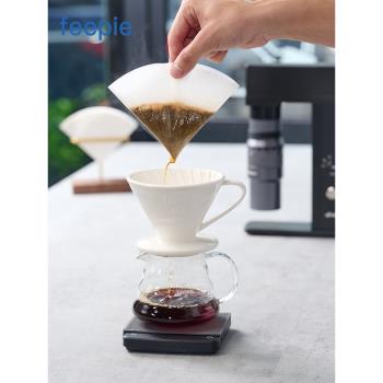 日本進口feepie啡派V60咖啡過濾紙手沖滴濾式咖啡折紙過濾杯濾紙