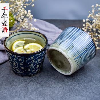 現貨日本喝茶杯子日式復古風陶瓷茶具手工茶杯水杯泡茶個性家用